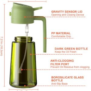 16oz/470ml glass olive oil sprayer for cooking 2pcs